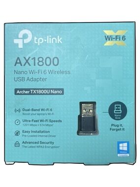 TP-Link Archer TX1800U Nano AX1800 Wi‑Fi 6 USB Adapter